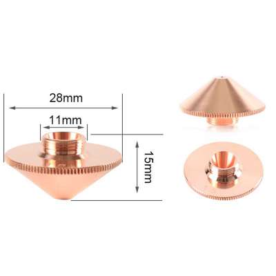 Precitec Double Layer Laser Nozzles D28mm H15mm Caliber 0.8-4mm